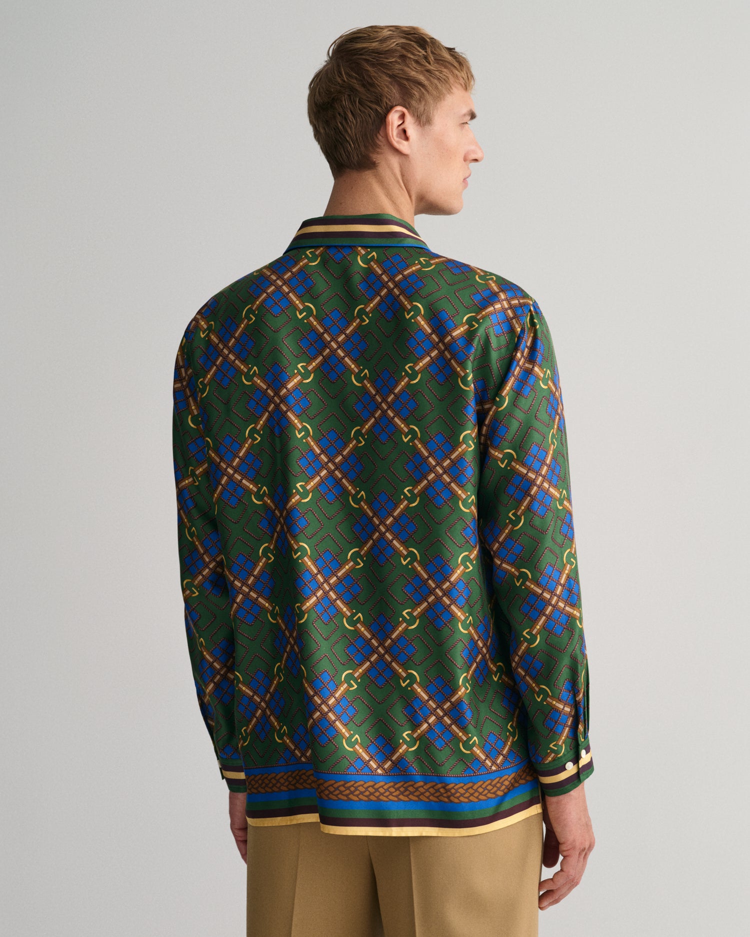 Relaxed Fit Medallion Silk Shirt