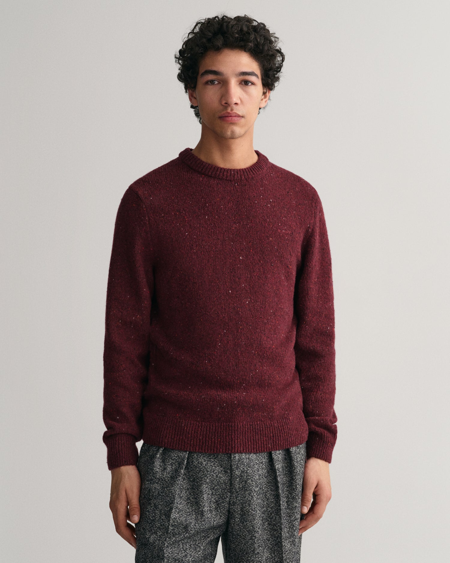 Wool Nepps Crew Neck Sweater