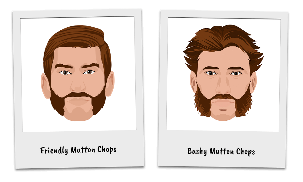 Variations of the Mutton Chops Beard Style