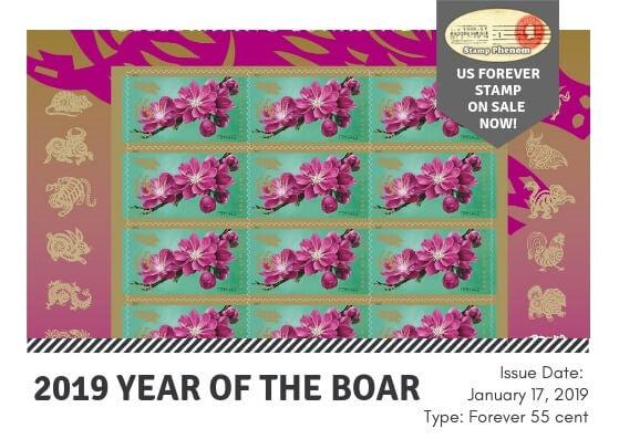 2019 Year of the Boar US Forever Stamp