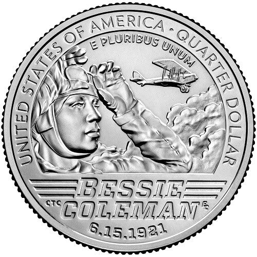 Bessie Coleman Quarter Dollar Coin
