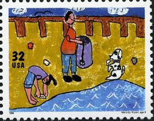 United States of America 1995 Earth Day: Beach Clean Up stamp