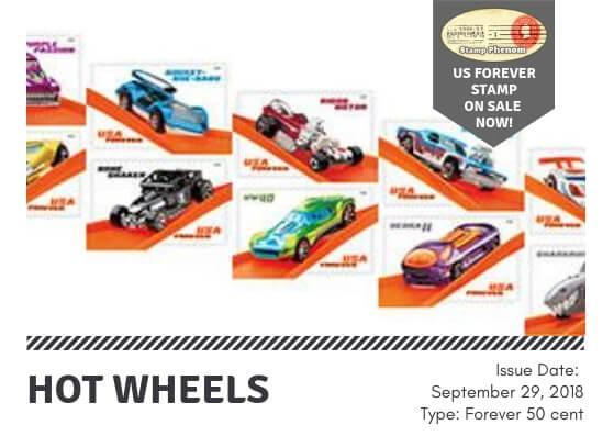 Hot Wheels US Forever Stamps