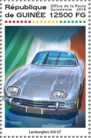 Guinea 2018 Lamborghini 350 GT stamp