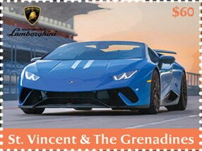 Saint Vincent and The Grenadines 2022 Lamborghini stamp