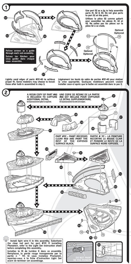 Polar Lights Model Kits: Klingon K’t’inga instruction revisions