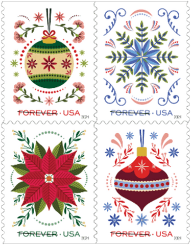 USA Holiday Joy stamps