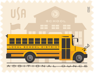 USA 1 Ounce School Bus stamp