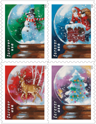 US Forever Snow Globes stamps