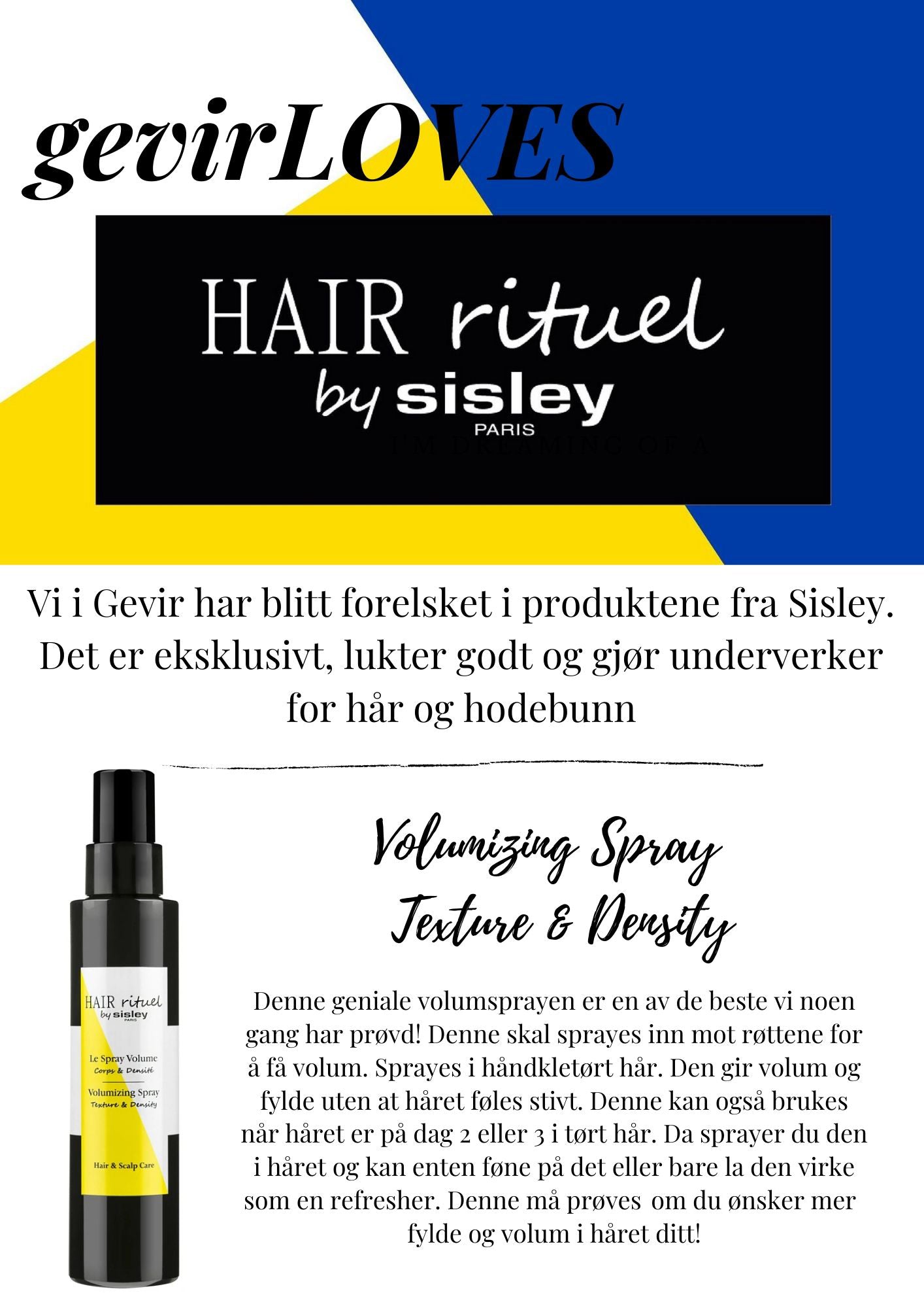 Hair rituel sisley 1