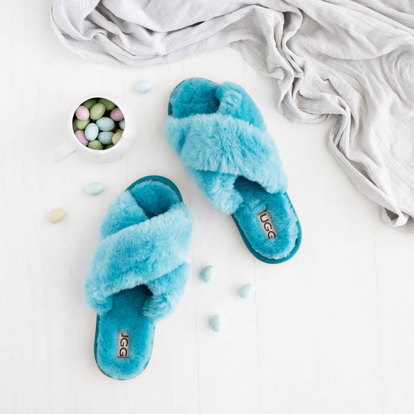 Mini Eggs and Peekaboo Slipper Turquoise