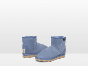 blue sheepskin boots