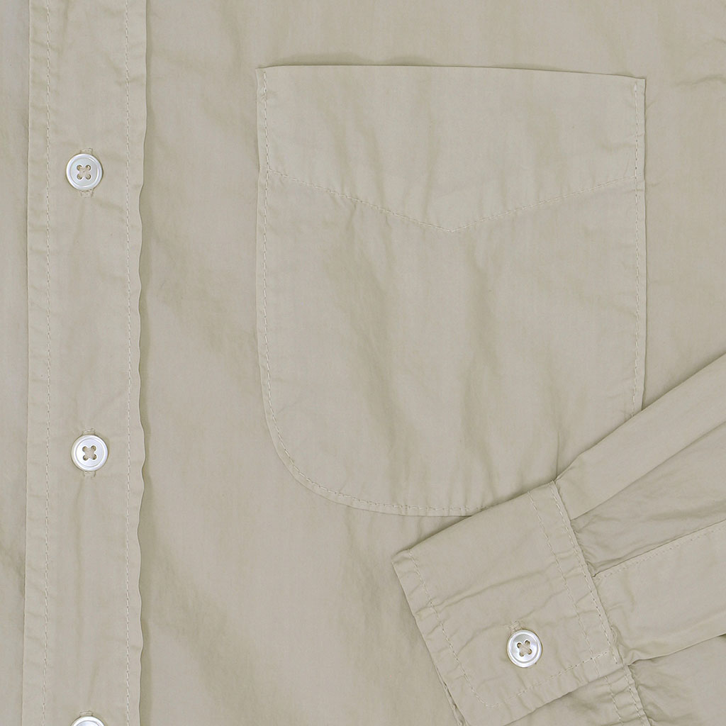 Long Sleeve 1 Pocket Shirt Poplin - Ash