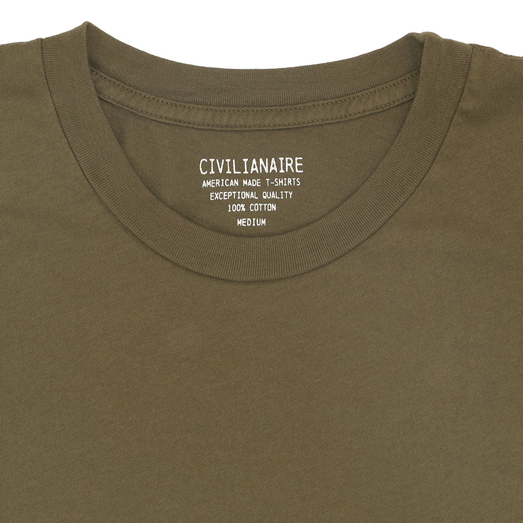 Crew Neck Short Sleeve Tee - Vintage Khaki