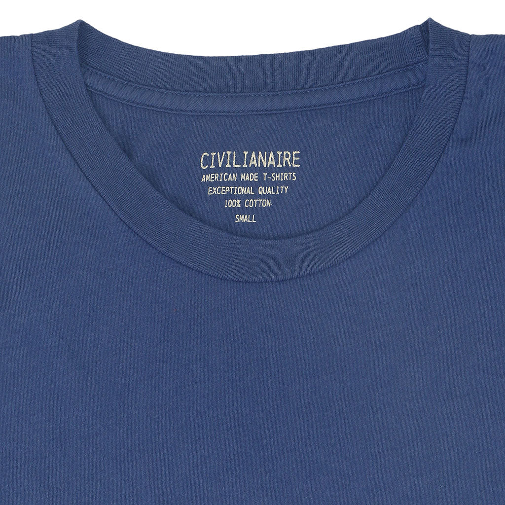 Crew Neck Short Sleeve Tee - NEW BLUE