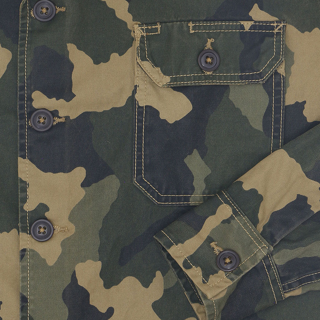 2 Pockets 100% Cotton Lucca Jacket - KINDLING CAMO