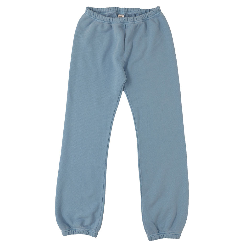 Drawstring Elastic Waist Fleece Womens Sweatpants - Simple Blue #4313