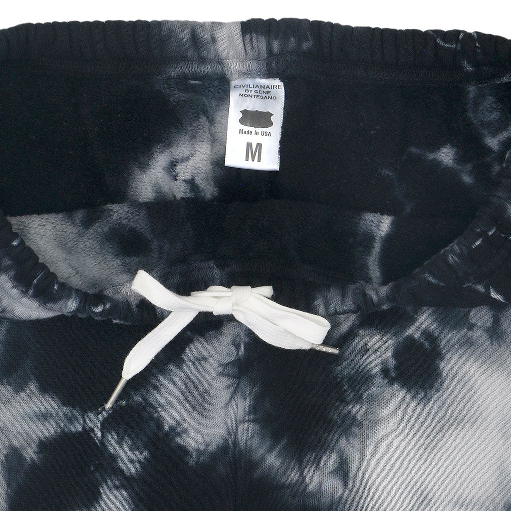 17.5 oz Fleece 26" Inseam "SIENA" Sweatpants - BLACK TIE DYE