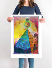 Laden Sie das Bild in den Galerie-Viewer, egyptian pyramid psychedelic art poster for boho home decor - coloro mystic