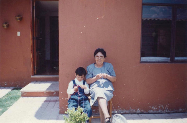 Daniela Chiñas as a child with her grandmother