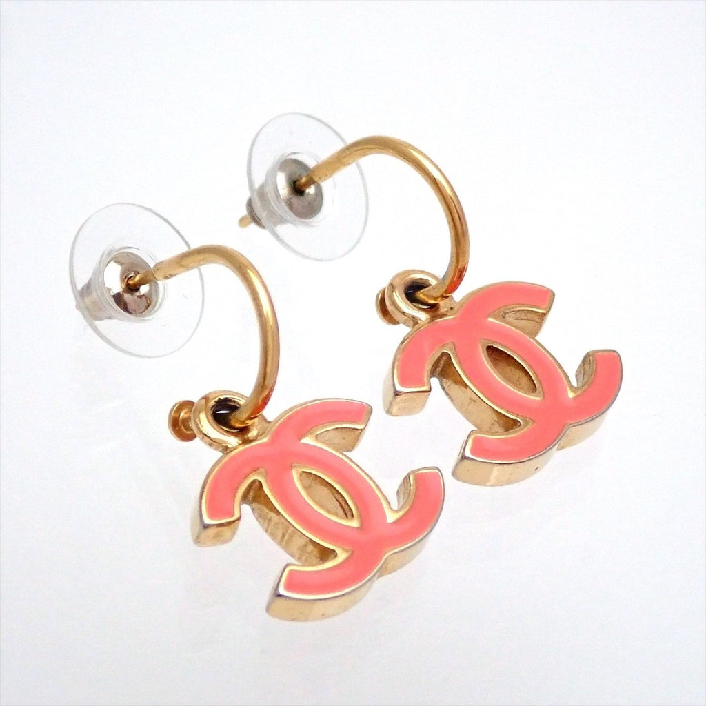 chanel double c drop earrings