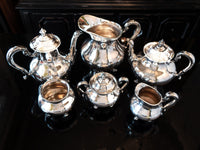Vintage Silver Plate Tea Set 6 Piece Reed Barton Regent 5600 Tea and Coffee Sets