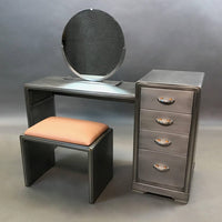 Norman Bel Geddes Brushed Steel Vanity Set Cityfoundry