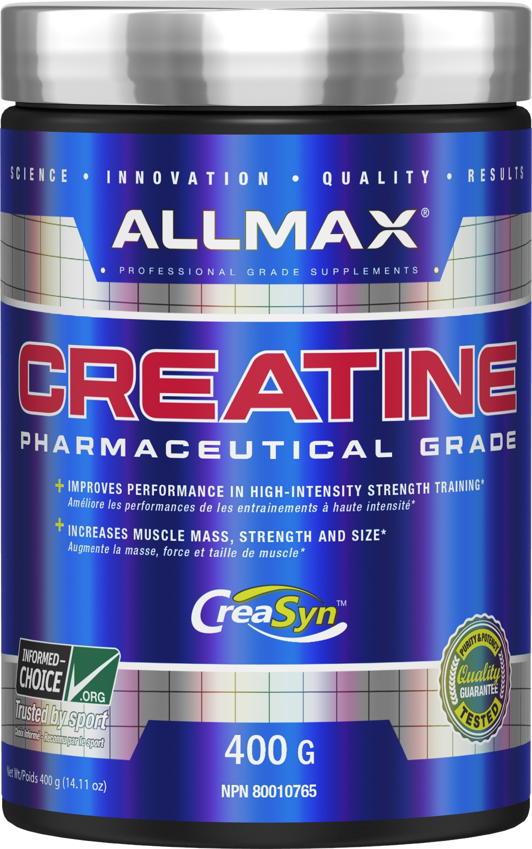 Créatine monohydrate de Qualité - Allmax - ADN Santé