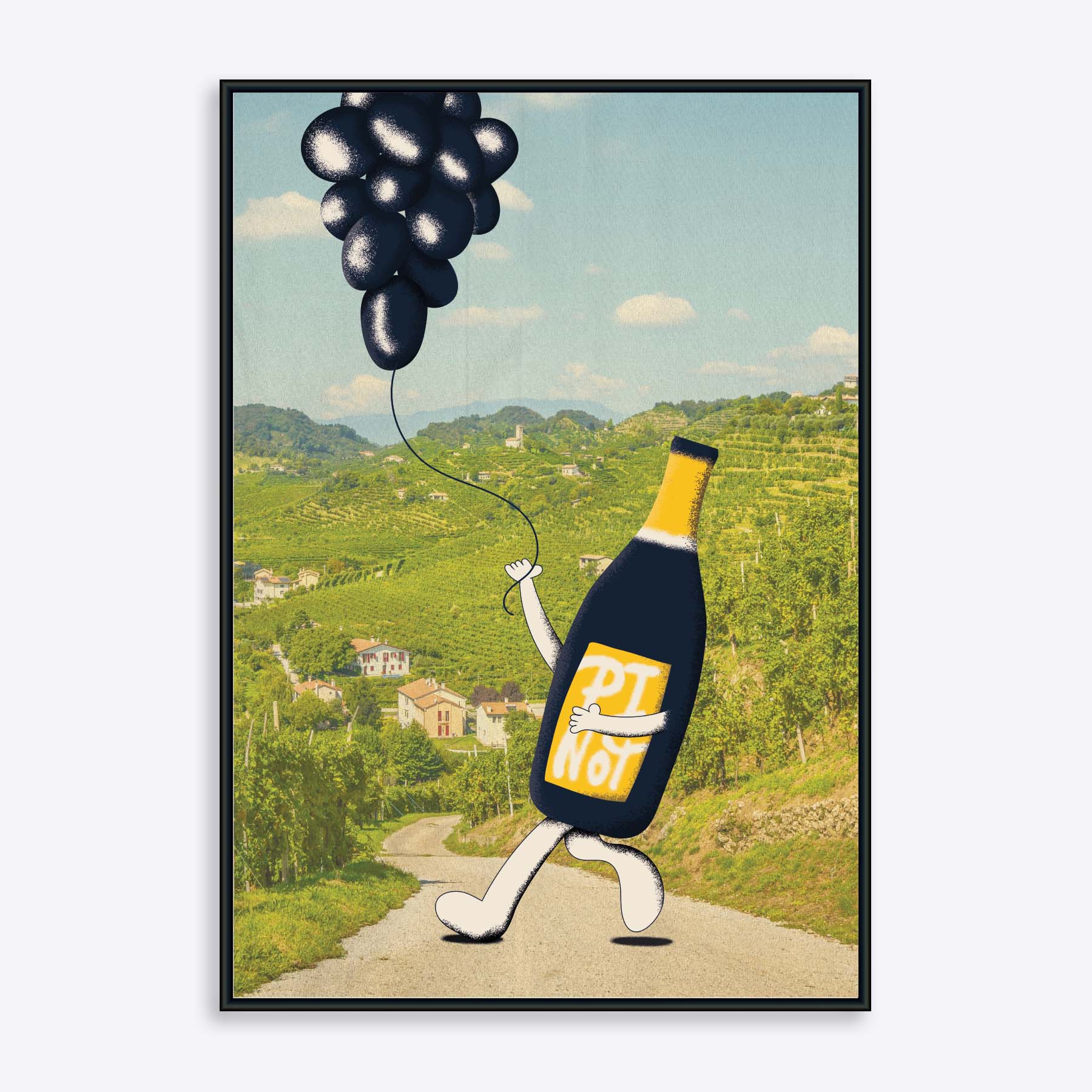 Se Pinot Noir Wine Dude - 70x100 cm hos Poster Society