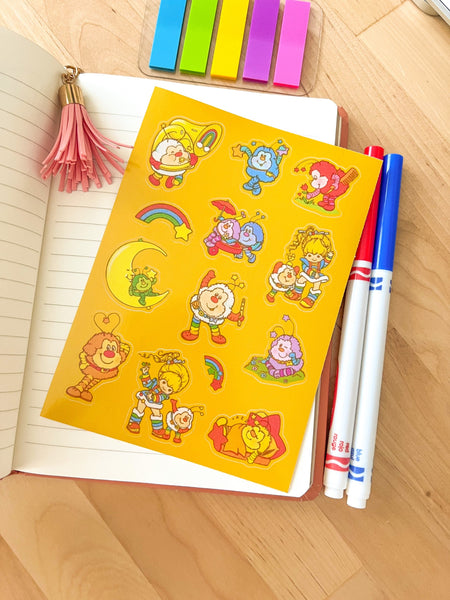 Rainbow Brite 80s Cartoon Nostalgic Sticker Sheet (one count)