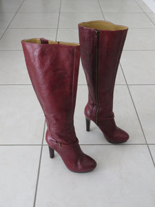 nine west burgundy heels