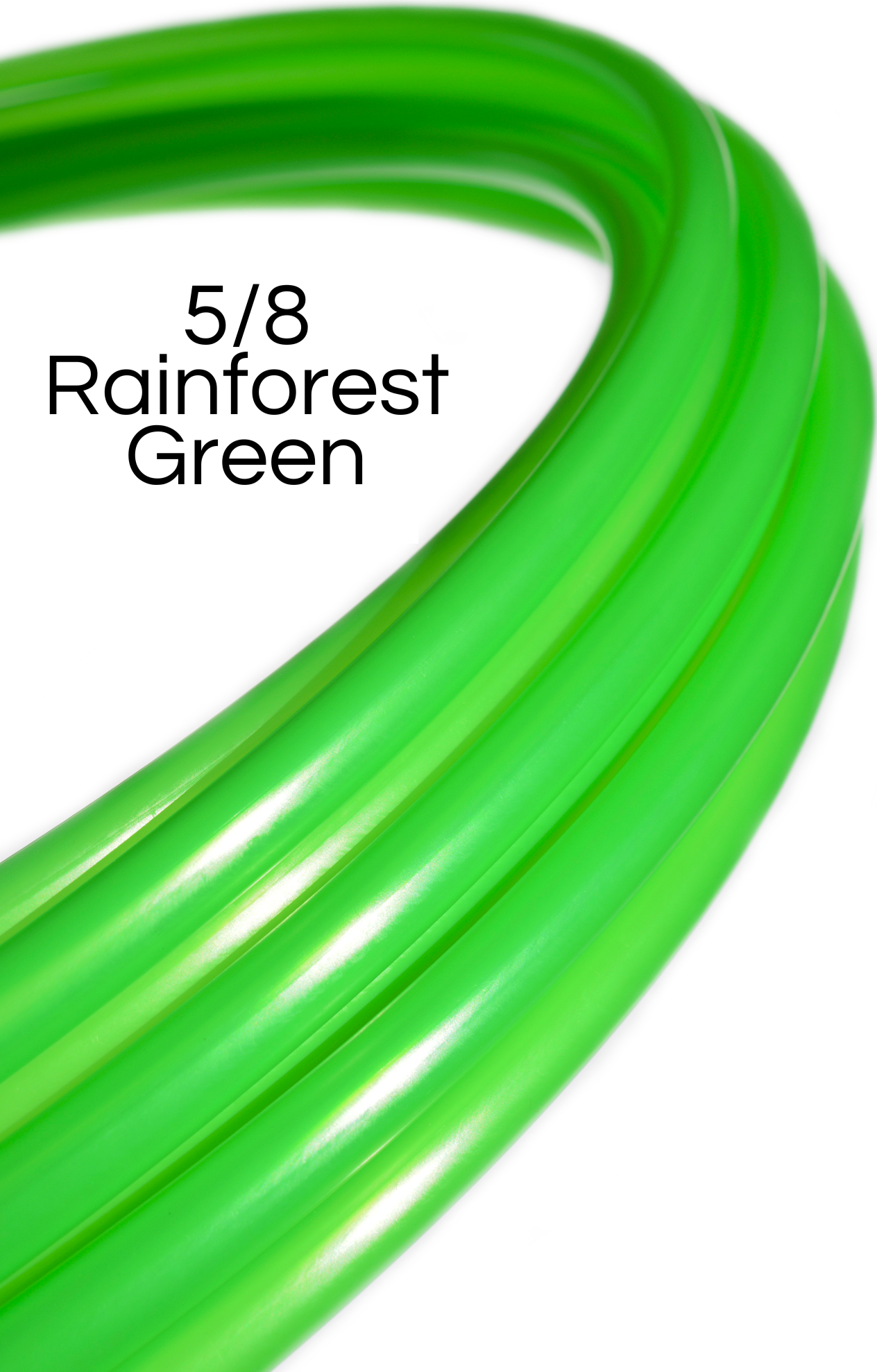 5/8 Rainforest Green Translucent Polypro Hoops