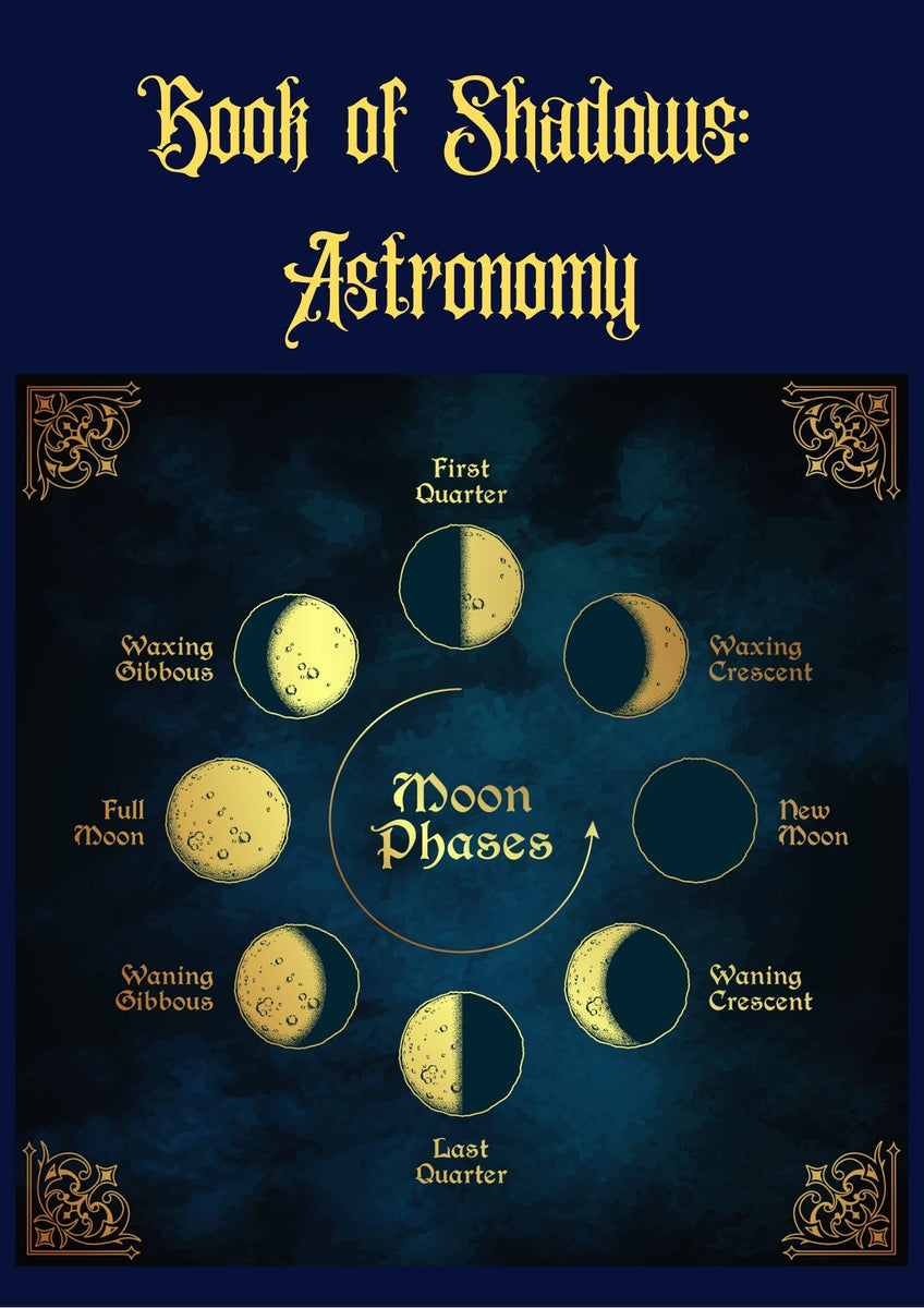 FREE PRINTABLE: Book of Shadows- Moon Phases – Black Cat Coven Couture