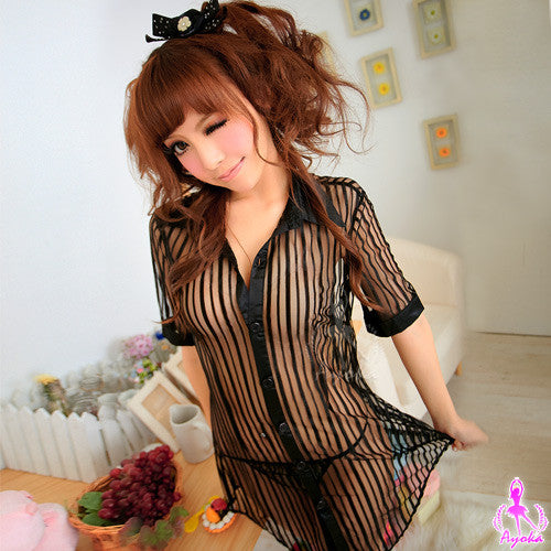 Seductive Secretary 2 Pcs Blouse Costume I Lingeriecats I Asian Lingerie I Japanese Lingerie Lingeriecats