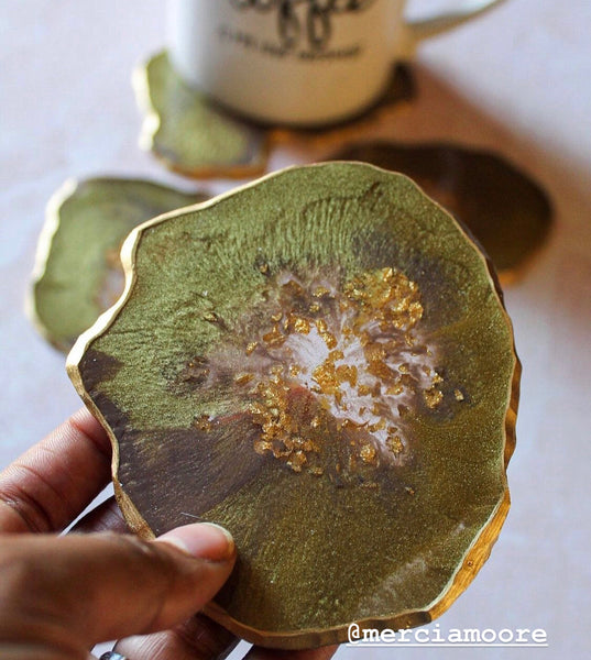 geode resin coaster