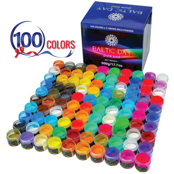 Metallic Epoxy Pigments - 100 Colors Resin Powders - Mica Powder Jars —  BALTIC DAY