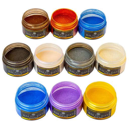 Baltic Day - Mica Powder - 100 Jars of Pigment Powders 17.7oz Set -  Pigments