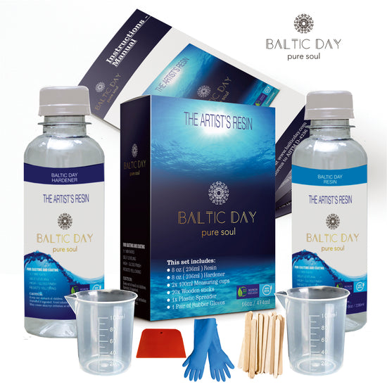 Bundle Set of 300g UV Resin Kit and 20OZ Fast Cure Epoxy Resin Kit