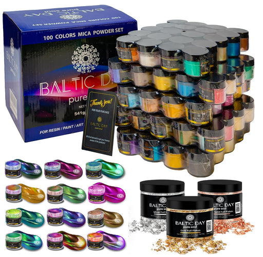 Color Shift Mica Powder Set - 20 Colors x 5 Gram Jars — BALTIC DAY