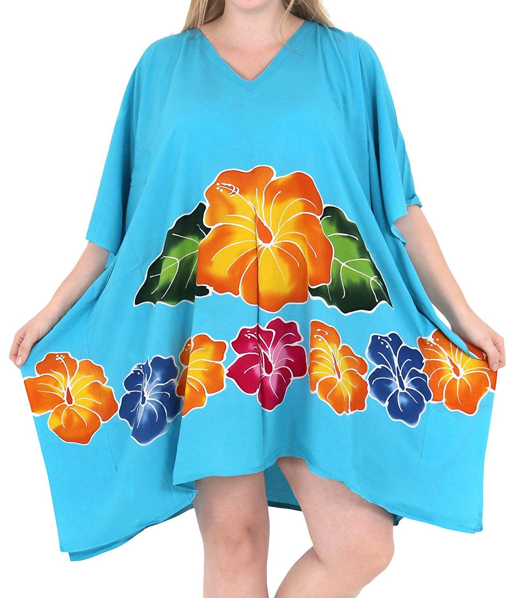 Women's Designer Sundress Beachwear Plus Size Evening Casual Cover ups Turquoise