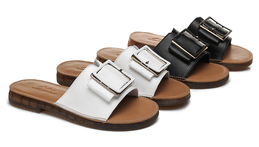 UGG Slides in Black and White Colour Selections