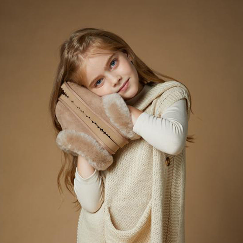 Australian Girl Wearing Sheepskin Boots