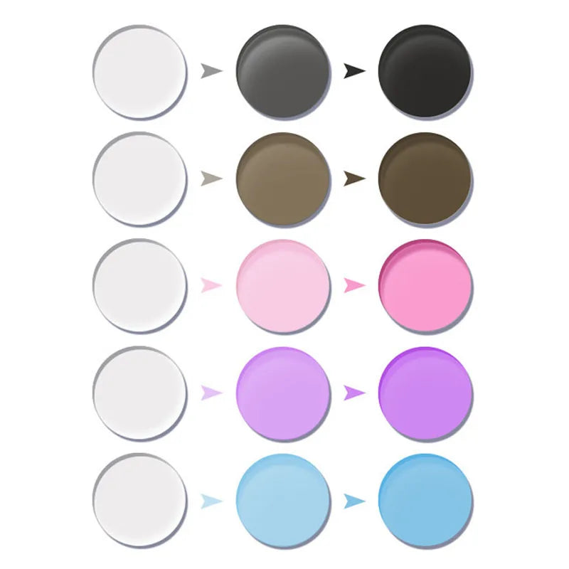 Photochromic Prescription Glasses Lens CR-39 Resin Aspheric Lens Blue Pink Purple Grey Brown Myopia Purple / 1.67