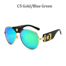 Load image into Gallery viewer, 2022 Brand Design Women Men Sunglasses Oversized Frame Leather Sun Glasses Man Hip Hop High Huality Male Female 2150 UV400