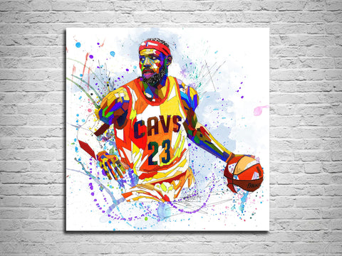 lebron james wall art