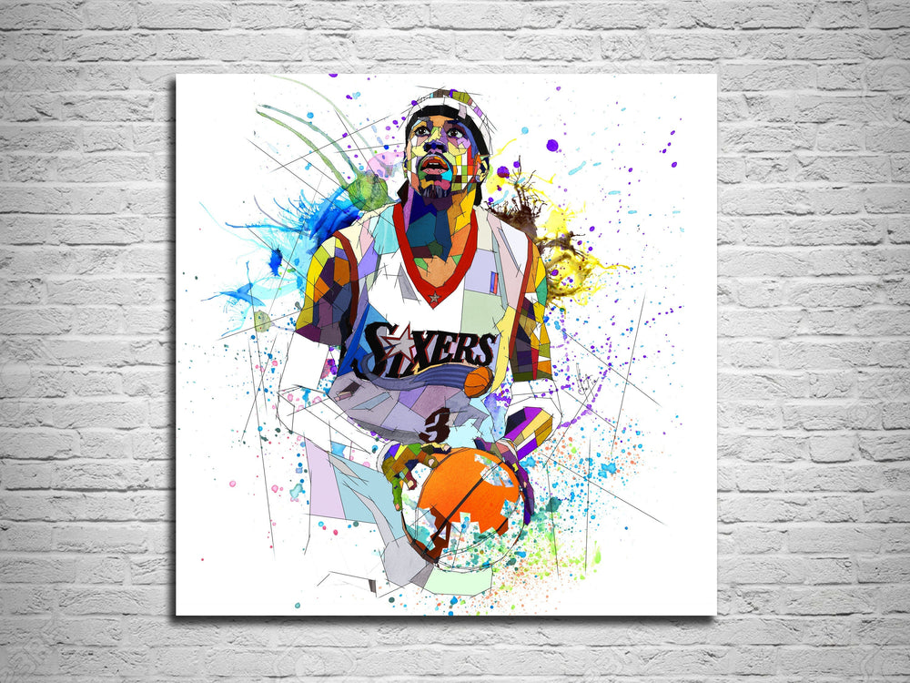 Kobe Bryant Allen Iverson Basketball Art Poster Designed & Sold By