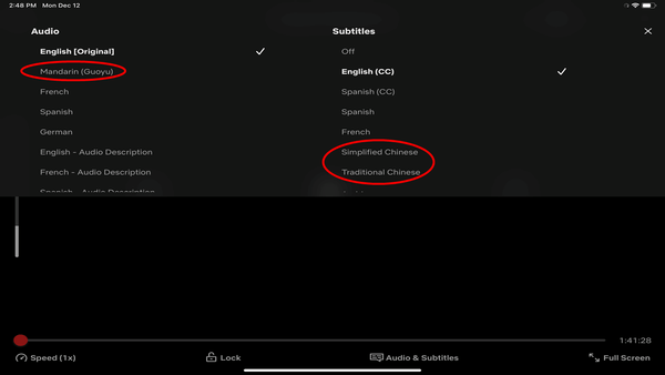 Netflix Change Subtitles Audio Mandarin Chinese Tutorial Mobile