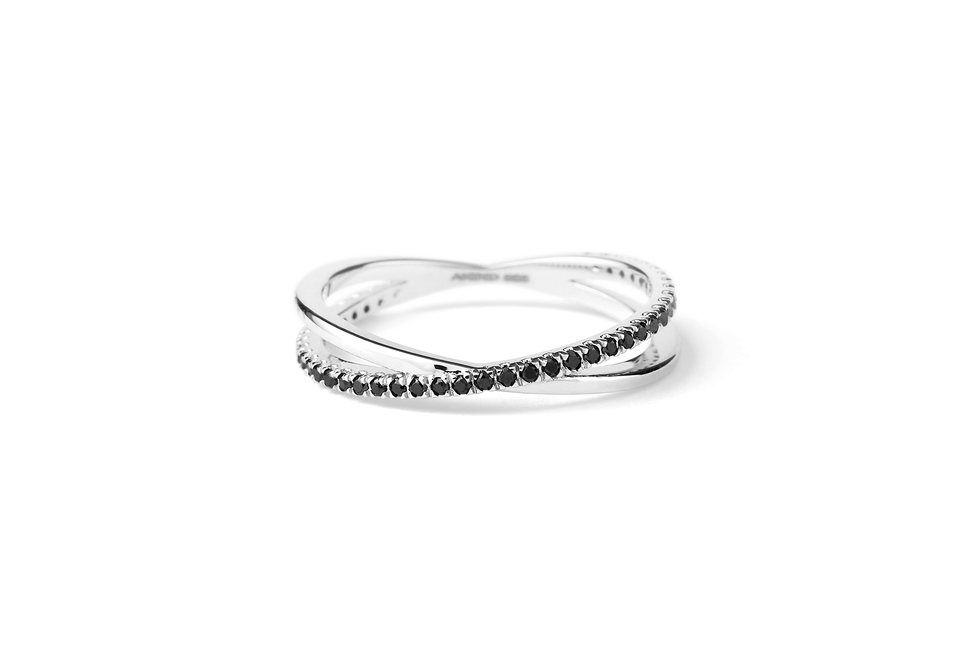 Crossover Black Diamond Ring – AKIND