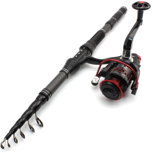 1.8m/2.1M Casting Fishing Rod Reel Combos with Telescopic