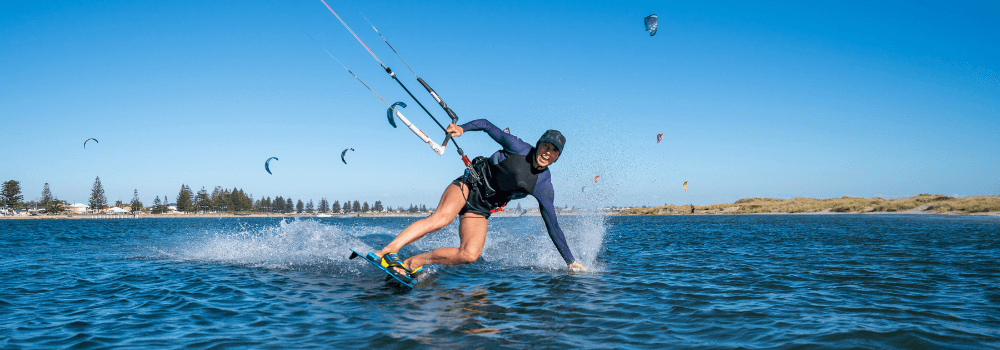 kitesurf trick toeslide